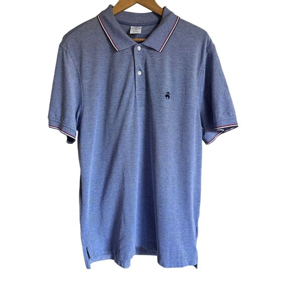 Brooks Brothers Slim Fit Blue Polo Shirt Size XL 100% Cotton Preppy Designer Cla - Picture 1 of 5